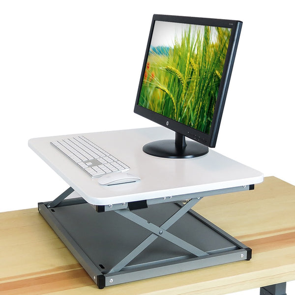 White Desk Riser 28X Small Standing Desk 2