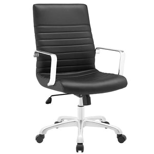 Marcus Chair - Vinyl Black Office Chair - 1