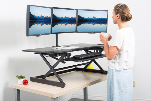 Desk Riser and Dual Monitor Mount BUNDLE | Pro Z + Josie Dual Monitor Mount
