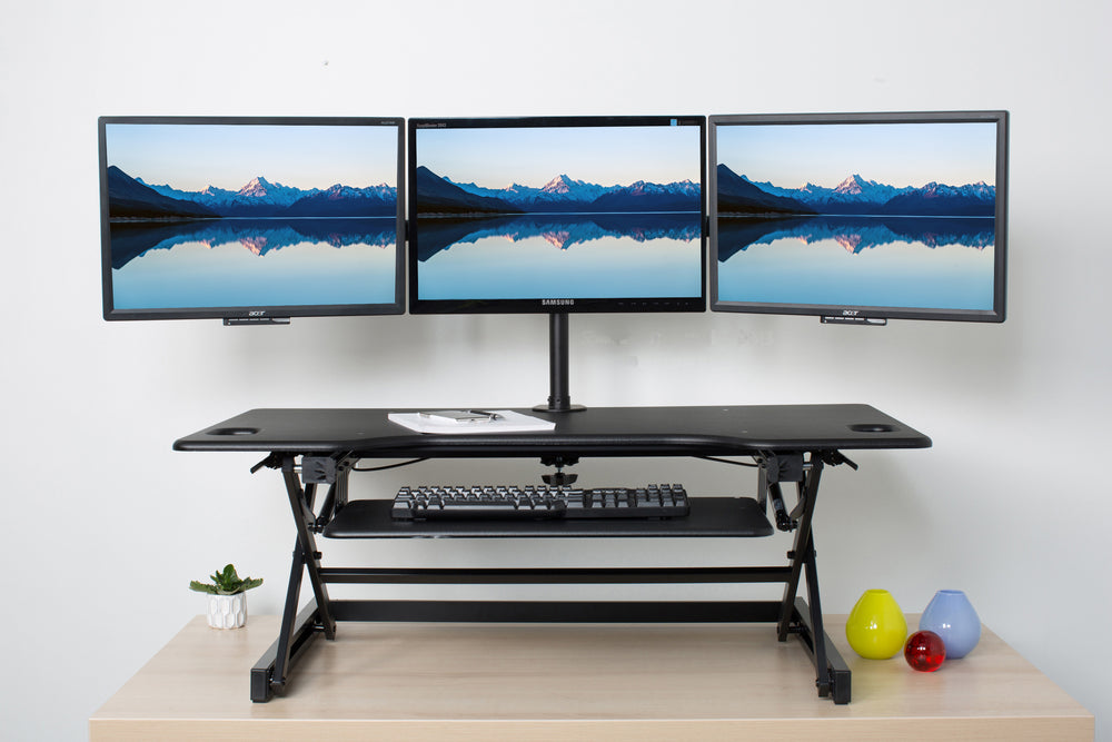 Desk Riser and Dual Monitor Mount BUNDLE | Pro Z + Josie Dual Monitor Mount