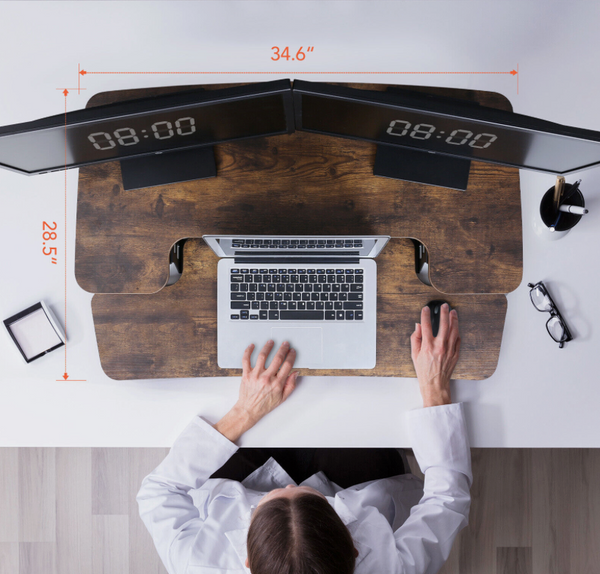 Computer Table Arca Arca 35 Inch Wide Standing Desk Converter | DeskRiser.com