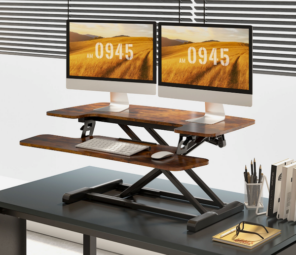 Computer Table Arca Arca 35 Inch Wide Standing Desk Converter | DeskRiser.com