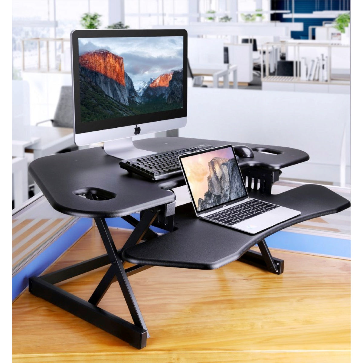Desk Rising Extension Corner Standing Desk | DeskRiser