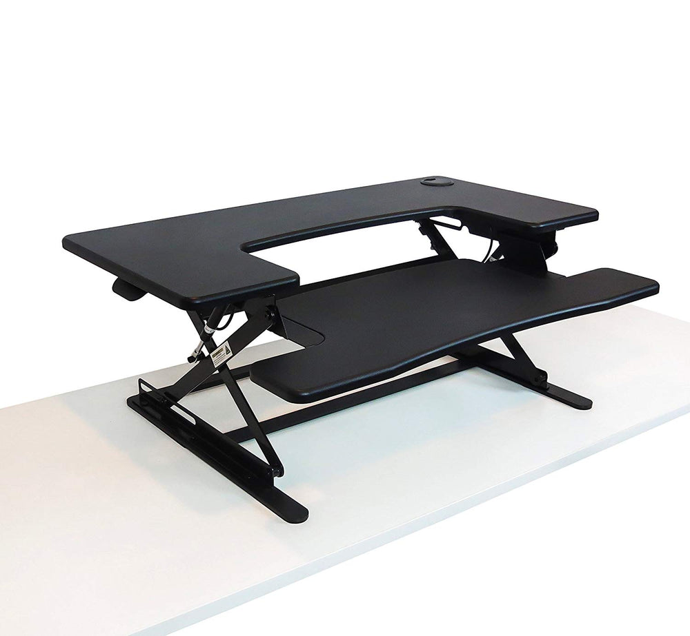 Desktop Riser Black Black Wood Desk Riser on Sale | DeskRiser.com