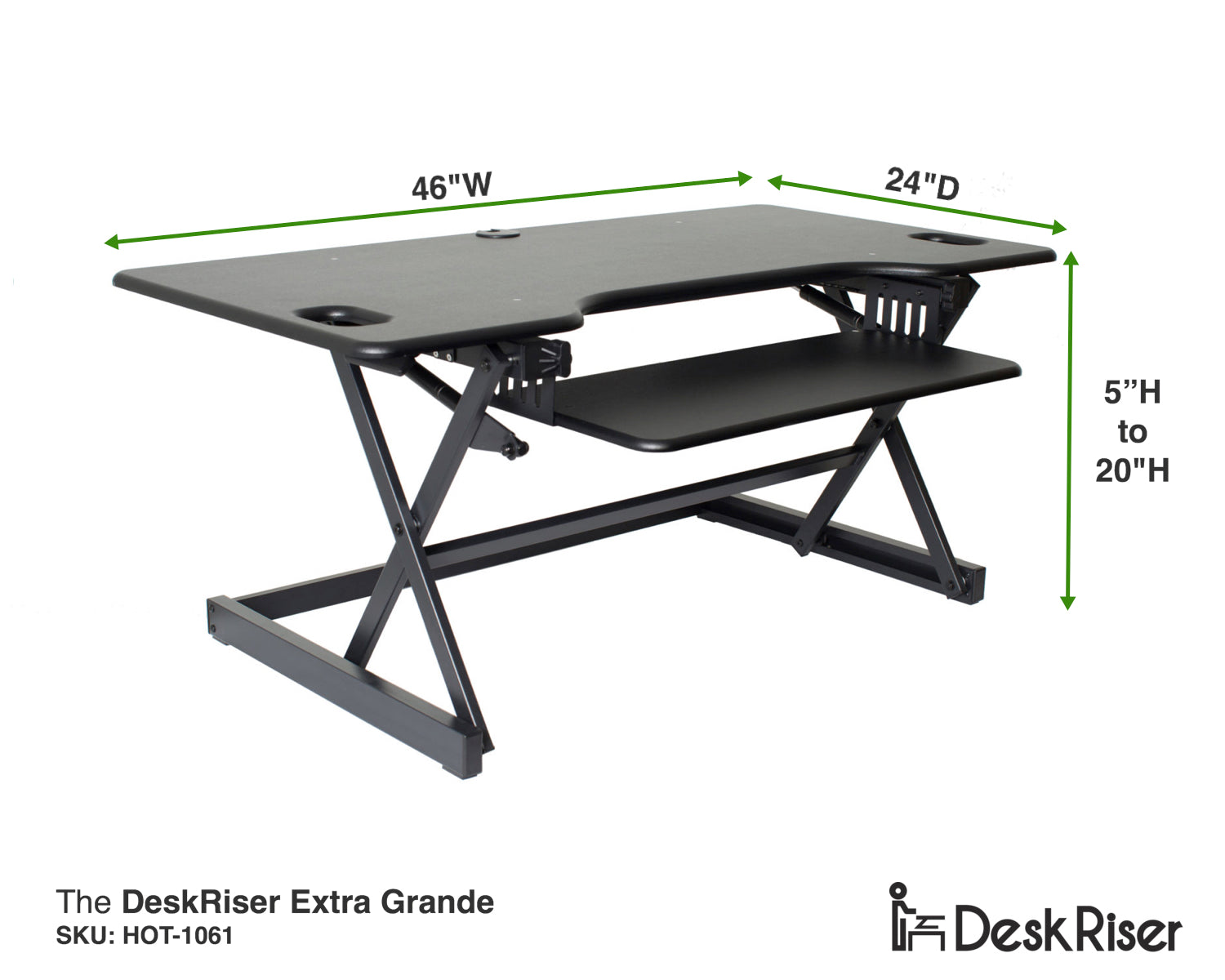 Desk Riser Extra Grande | 46 inch Wide Large Standing Desk