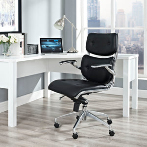 Ronaldo Vinyl Office Chair - Black - Office Picture