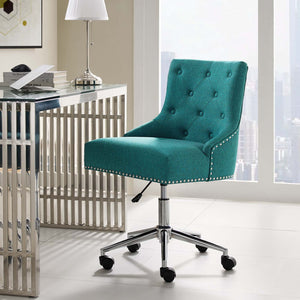Duke Tufted Office Chair in Teal